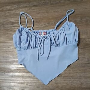 Y2K Urban Outfitters Light Blue Crop Top